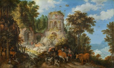 Landscape with the Flight into Egypt by Roelandt Jacobsz. Savery